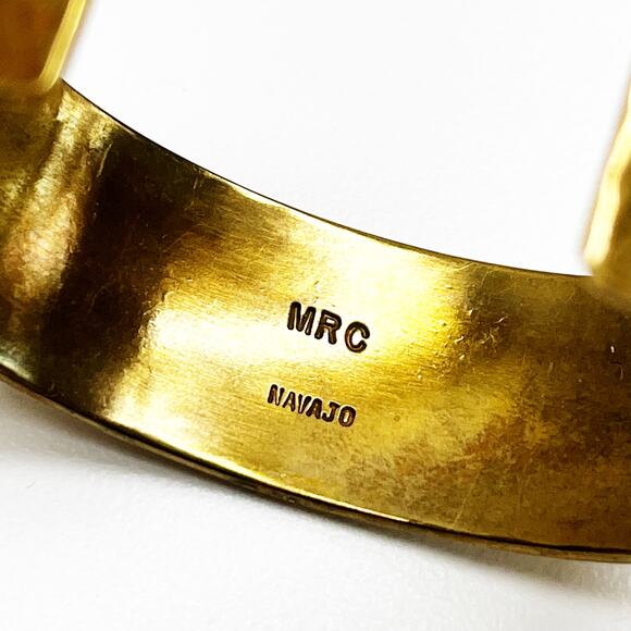 MRC Navajo Myles Roy Calladitto Hammered Cuff Bracelet - Picture 5 of 7